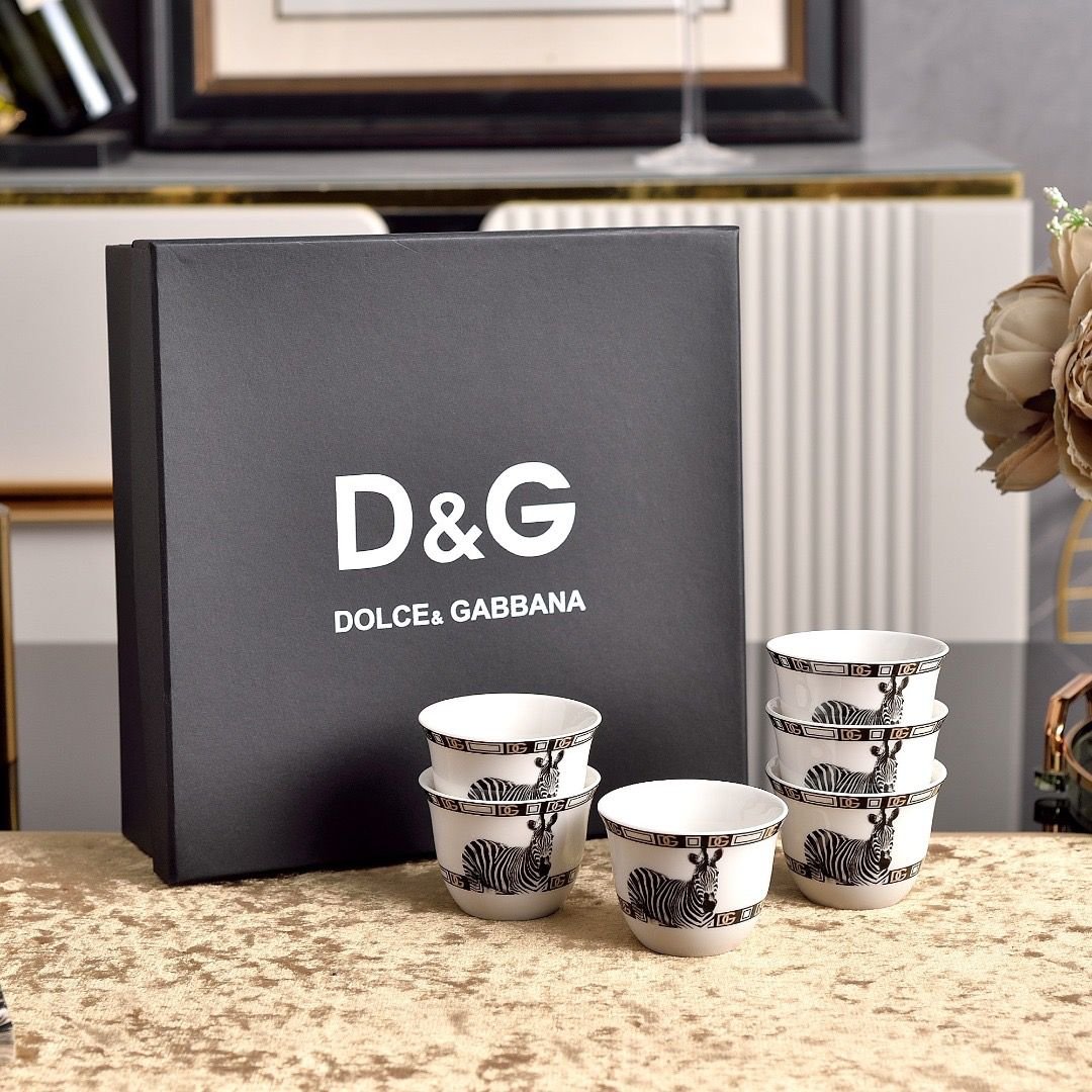Dolce & Gabbana Zebra Arabic Coffee set of six cups